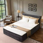 HOMLUX Queen Bed w/ Headboard, Unbox & Unfold, Ready in 72 Hrs, Motion Isolation, Medium Firm Support