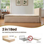 HOMLUX Queen Bed w/ Headboard, Unbox & Unfold, Ready in 72 Hrs, Motion Isolation, Medium Firm Support