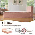 HOMLUX Queen Bed w/ Headboard, Unbox & Unfold, Ready in 72 Hrs, Motion Isolation, Medium Firm Support