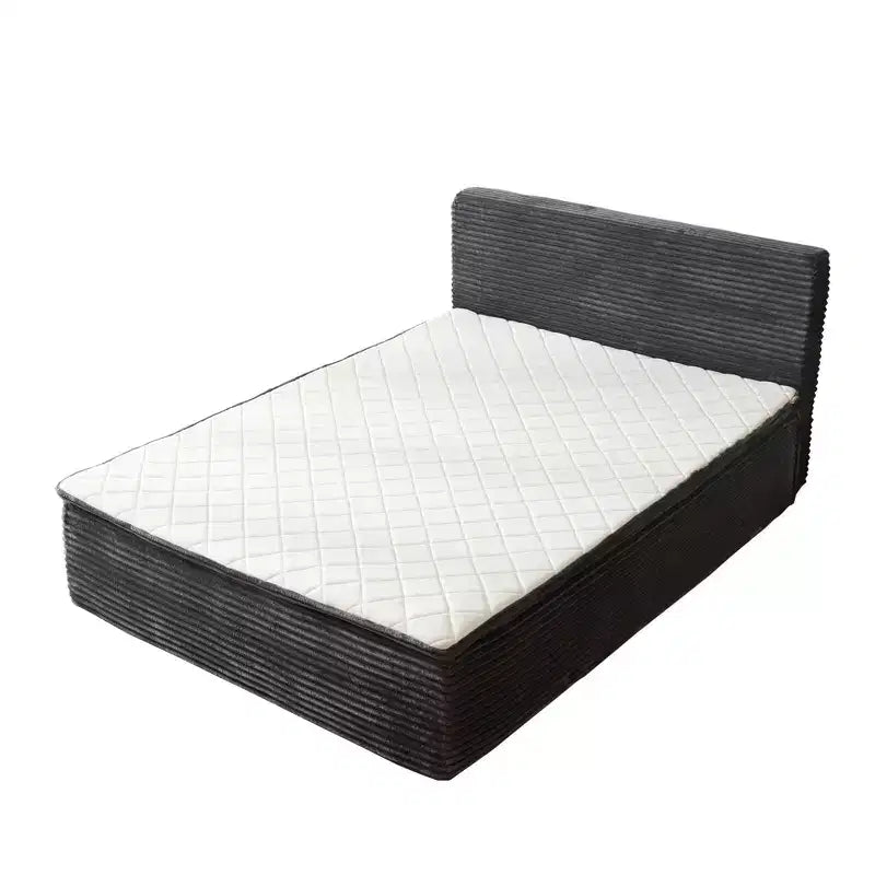 HOMLUX Queen Bed w/ Headboard, Unbox & Unfold, Ready in 72 Hrs, Motion Isolation, Medium Firm Support