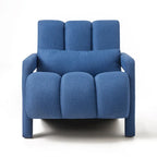 Fauteuil d'appoint moderne 27,5 po bleu marine avec oreiller
