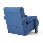 Fauteuil d'appoint moderne 27,5 po bleu marine avec oreiller