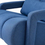 Fauteuil d'appoint moderne 27,5 po bleu marine avec oreiller