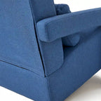 Fauteuil d'appoint moderne 27,5 po bleu marine avec oreiller