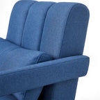 Fauteuil d'appoint moderne 27,5 po bleu marine avec oreiller