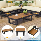 Outdoor Sectional Sofa Set Patio Conversation Set Patio Seating Group Outdoor Daybed with Adjustable Reclining Seats