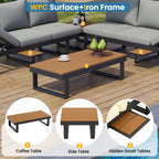 Outdoor Sectional Sofa Set Patio Conversation Set Patio Seating Group Outdoor Daybed with Adjustable Reclining Seats
