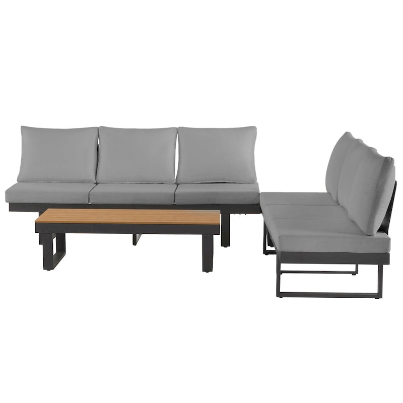 Outdoor Sectional Sofa Set Patio Conversation Set Patio Seating Group Outdoor Daybed with Adjustable Reclining Seats