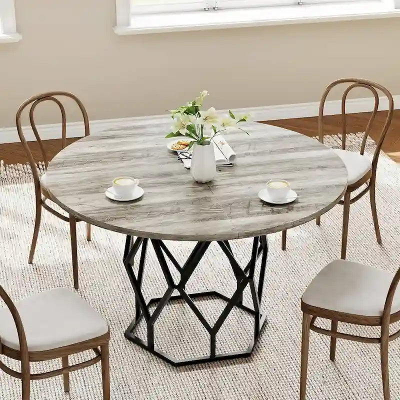 Table à manger ronde de 47 pouces pour salle à manger, salon - S/O
