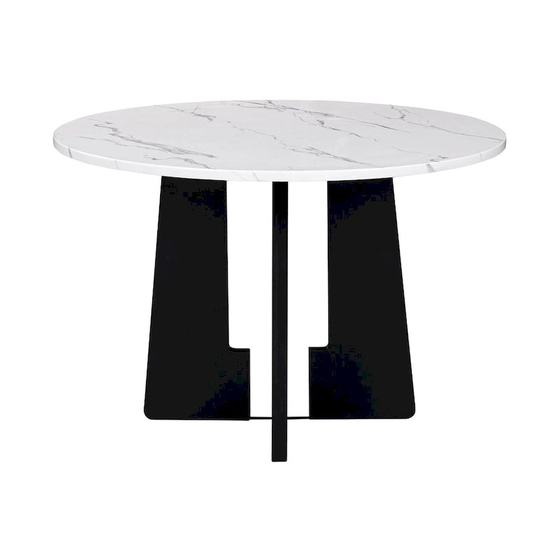 Ensemble table et chaises de cuisine 5 pièces, table à manger ronde pour 4 personnes, 4 chaises rembourrées avec pieds en bois d'hévéa