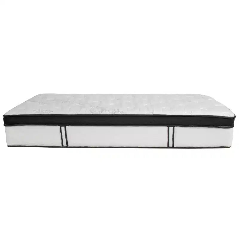 Emma and Oliver 12 Inch Hybrid Memory Foam Pocket Spring Mattress, Mattress in a Box
