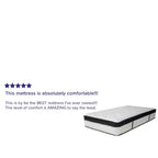 Emma and Oliver 12 Inch Hybrid Memory Foam Pocket Spring Mattress, Mattress in a Box