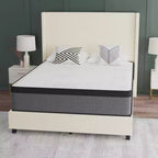 Emma and Oliver 13 Euro Top Hybrid Pocket Spring Mattress in a Box with CertiPUR-US Certified Foam for Supportive Pressure Relief