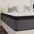 Emma and Oliver 13 Euro Top Hybrid Pocket Spring Mattress in a Box with CertiPUR-US Certified Foam for Supportive Pressure Relief