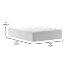 Merrick Lane 14 Premium Comfort Euro Top Hybrid Pocket Spring and Memory Foam Mattress in a Box with Reinforced Edge Support