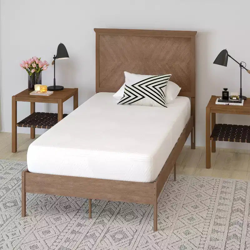 Merrick Lane CertiPUR-US Certified Memory Foam Mattress Infused with Charcoal & Green Tea Cooling Gel