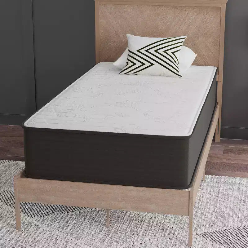 Emma and Oliver 12 Inch Hybrid Mattress, High Density Foam and Pocket Spring Mattress in a Box, CertiPur-US Certified Foam