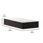 Emma and Oliver 12 Inch Hybrid Mattress, High Density Foam and Pocket Spring Mattress in a Box, CertiPur-US Certified Foam