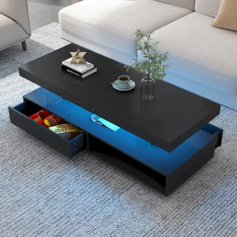 Table basse U-Can Led avec rangement