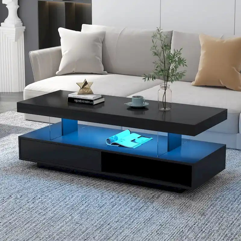 Table basse U-Can Led avec rangement