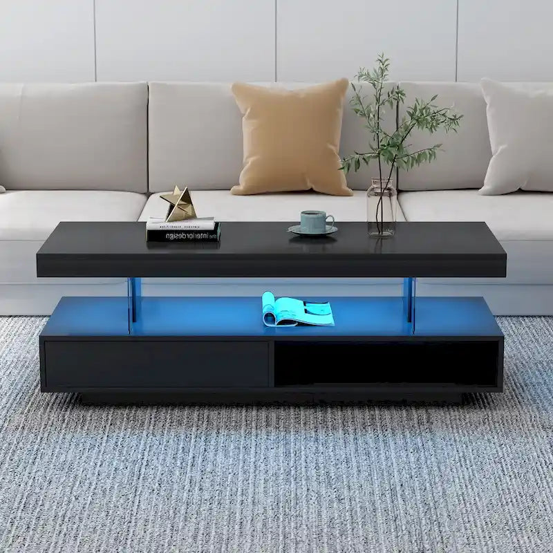 Table basse U-Can Led avec rangement