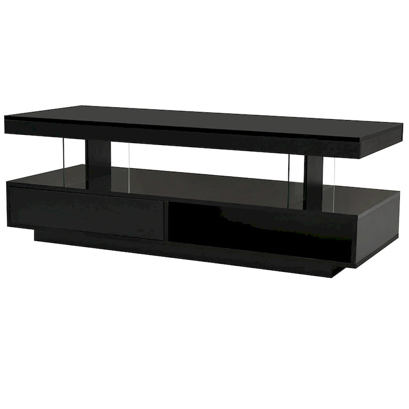 Table basse U-Can Led avec rangement