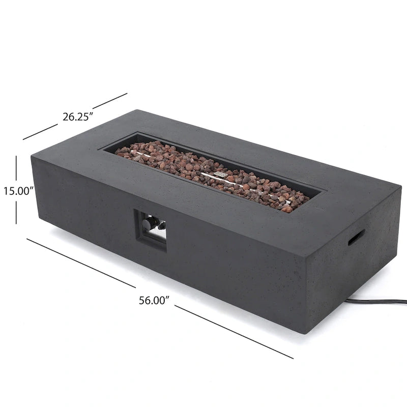 Augusta Outdoor Acacia Wood and Wicker 6 Seater Chat Set with Fire Pit by Christopher Knight Home