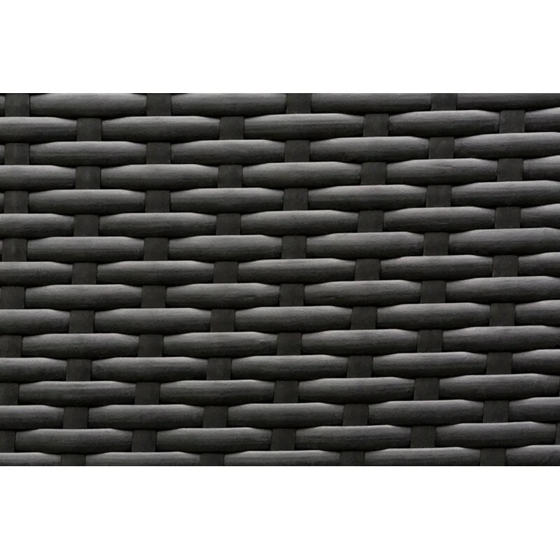 Ohana Outdoor Patio 6 Piece Black Wicker Sofa Sectional with Cushions - No Assembly