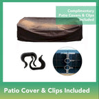 Ohana Outdoor Patio 6 Piece Black Wicker Sofa Sectional with Cushions - No Assembly