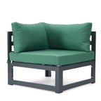 Outdoor 7-Piece Modern Patio Sectional Sofa Set Aluminum Frame W/ Coffee Table for Outdoor Summer Porch Backyard