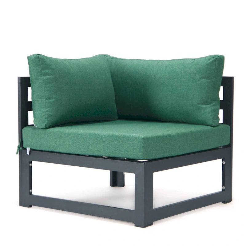 Outdoor 7-Piece Modern Patio Sectional Sofa Set Aluminum Frame W/ Coffee Table for Outdoor Summer Porch Backyard