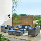 OVIOS 8-piece Patio Wicker Outdoor High-back Sectional Furniture Set