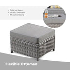 OVIOS 8-piece Patio Wicker Outdoor High-back Sectional Furniture Set