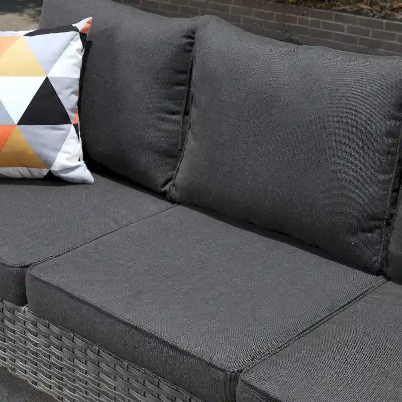 OVIOS 8-piece Patio Wicker Outdoor High-back Sectional Furniture Set