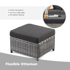 OVIOS 8-piece Patio Wicker Outdoor High-back Sectional Furniture Set