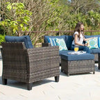 OVIOS 8-piece Patio Wicker Outdoor High-back Sectional Furniture Set
