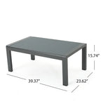 Cape Coral Outdoor Aluminum Tempered Glass 5-piece V-Shape Sectional Sofa Set with Cushions by Christopher Knight Home