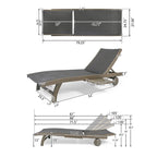 Banzai Outdoor Wicker and Wood Chaise Lounge (Set of 4) by Christopher Knight Home