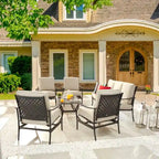 Patio Festival 6-Piece Outdoor Metal Sofa Seating Set