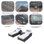 3-piece Patio Wicker Adjustable Chaise Lounge Set with Arms Throw Pillow Not Include
