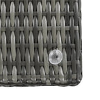 6PCS Outdoor Patio Wicker Rattan Sectional Set with Storage Box and Tempered Glass Top Table