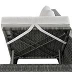 6PCS Outdoor Patio Wicker Rattan Sectional Set with Storage Box and Tempered Glass Top Table