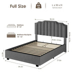 Lit double en velours avec sommier relevable