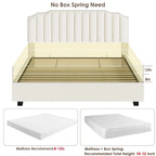 Lit double en velours avec sommier relevable