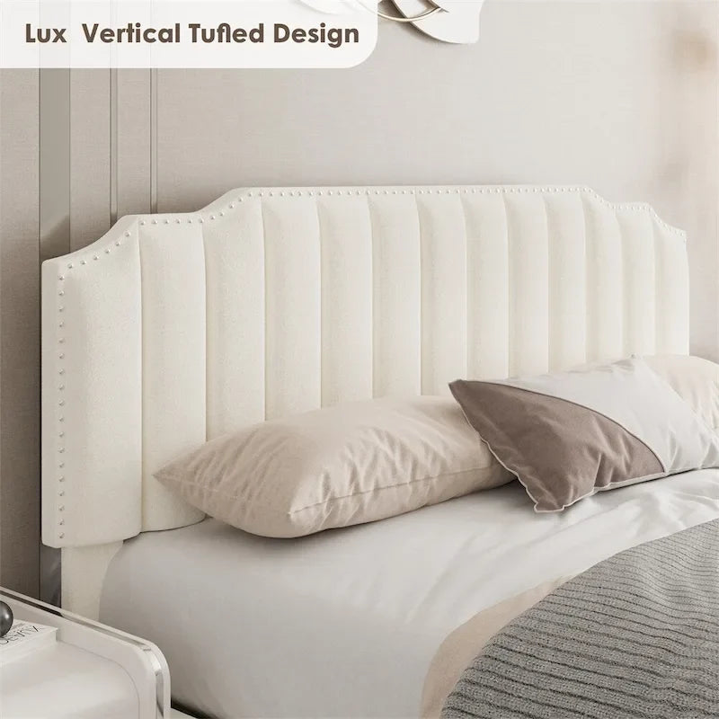 Lit double en velours avec sommier relevable