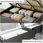 Lit double en velours avec sommier relevable