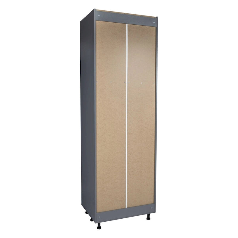 Armoire de rangement 24 x 84 - Quatre portes - Grise - 24 x 84 x 23 3/8