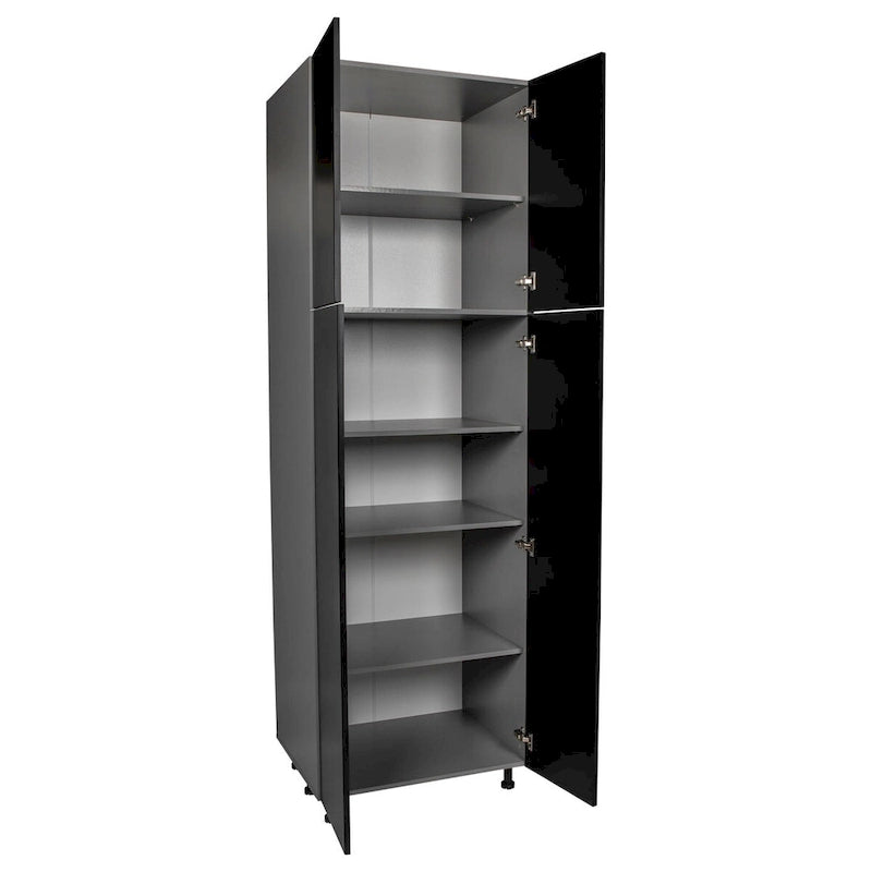 Armoire de rangement 24 x 84 - Quatre portes - Grise - 24 x 84 x 23 3/8