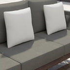 Corvus Iona 4-piece Patio Eucalyptus Wood and Rope Sofa Seating Set with Sunbrella Fabric