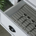 Meuble de rangement pour garde-manger de cuisine 72, armoire autoportante traditionnelle avec 4 portes et 3 étagères réglables, grand tiroir central